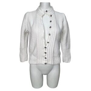 Pure Handknit Cardigan Sweater Cottagecore Grandmacore Size XS/S